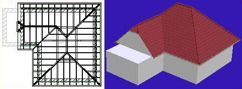 Obr. 1- Vytvořte objekt s vhodnými parametry střechy Obr. 1– Vytvořte objekt s vhodnými parametry střechy
