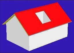 Obr. 5 - Střecha s otvorem Obr. 5 – Střecha s otvorem