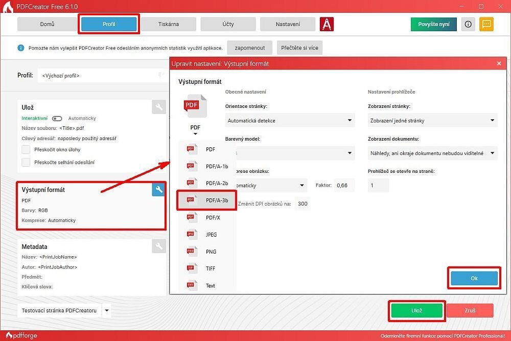 Tisk výkresu do formátu PDF/A-3b PDF verze 1.7 Tisk výkresu do formátu PDF/A-3b PDF verze 1.7