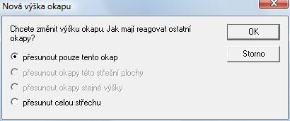 Výškové umístění střechy Výškové umístění střechy